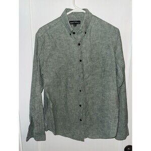 J. Crew Mercantile Mens Medium Green Button Down Shirt Long Sleeve